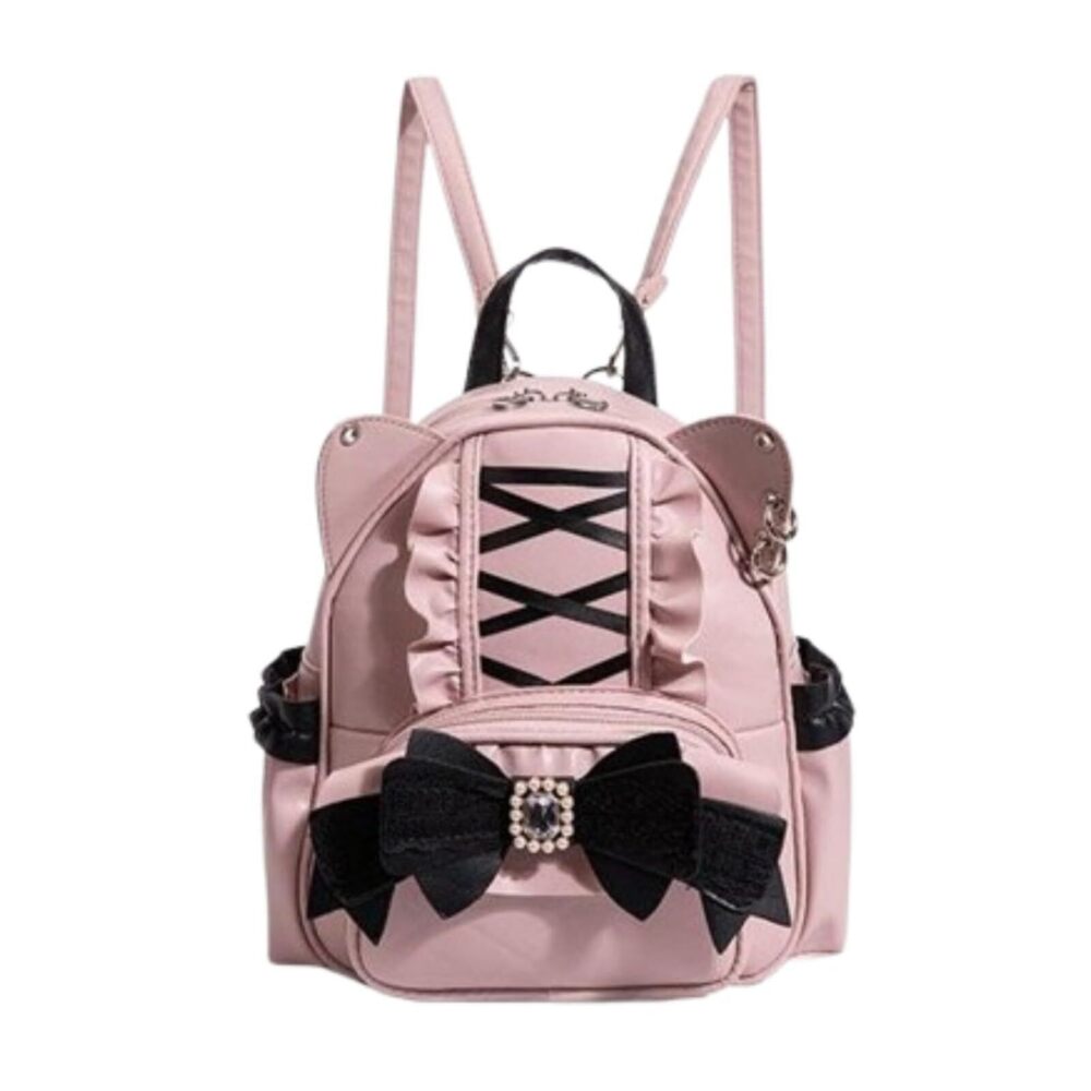 3184 Jirai Kei Kawaii Bag Gothic Cute Bag Mini Leather Backpack Fashion